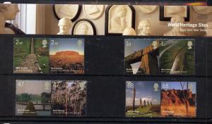 Great Britain 2005 World Heritage Sites perf set of 8 (4 ...