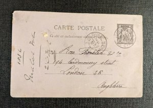 1886 Toulouse France Postal Stationary Cover to London England