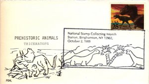 #2422 T Rex Dinosaurs – National Stamp Collecting Cancel - Pohl Cachet – Aps