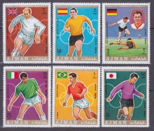 1970 Ajman 525-530 1970 FIFA World Cup in Mexico 6,50 €