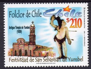 Chile 2001 San Sebastian Yumbel -Folklore Festival -Church  Sc # 1353 MNH