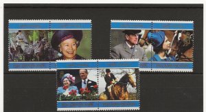 thematic Pitcairn Golden Wedding 1997 set of 3 pairs sg.516-21  MNH