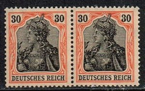 Germany 1915,Sc.#86 MNH pair, Germania, inscr “DEUTSCHES REICH”