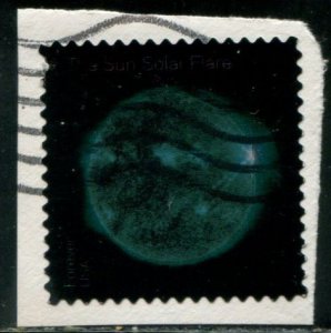 5606 US (55c) Sun Science - Solar Flare SA, used on paper