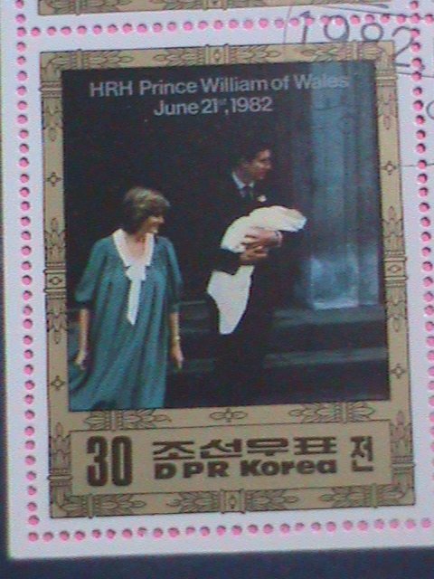 KOREA STAMP: 1982- BIRTH OF PRINCE WILLIAM OF WALES  CTO  NOT HING SHEET.