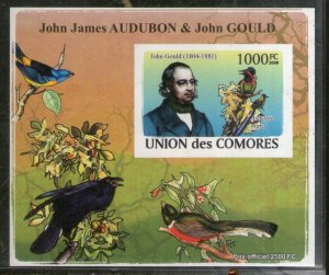 Comoro Islands 2009 Audubon Birds Wildlife Animals Fauna Imperf M/s MNH # 13551