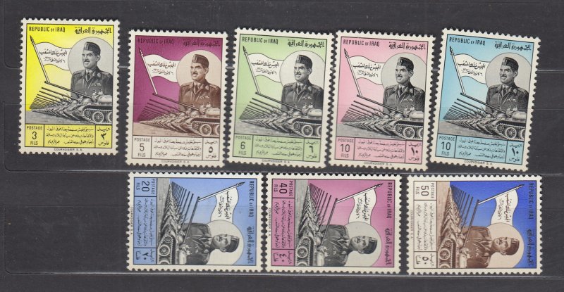 J40104 JL stamps 1963 iraq set mh #306-13 military tanks