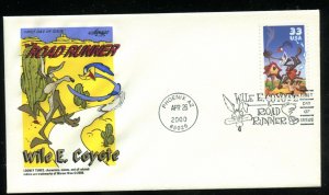 US 3391a Road Runner & Wile E. Coyote UA Artmaster cachet FDC