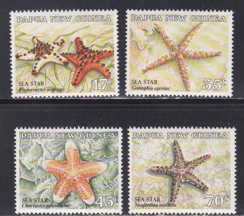 Papua New Guinea # 682-685, Starfish, Mint NH, 1/2 Cat.