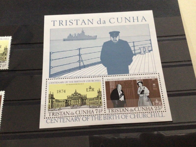 Sir Winston Churchill Tristan Da Cunha  mint never hinged stamps A13485