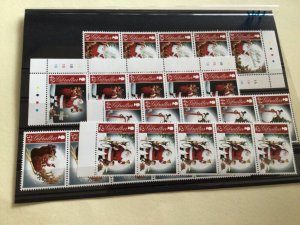 Gibraltar mint never hinged 2012 Christmas 5 strips of 5 stamps A14432