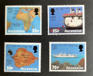 Ascension: 1993 25th Anniversary of The South Atlantic Cable Company,  MNH set 