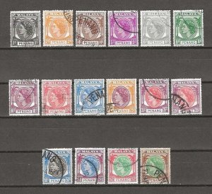 MALAYA/PENANG 1954 SG 28/43 USED