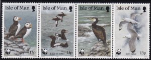 SA23d Isle of Man 1989 Birds, World Wildlife Fund mint strip