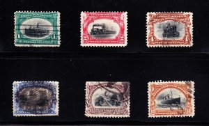 US 294-299 Pan-American Set Used F-VF SCV $128