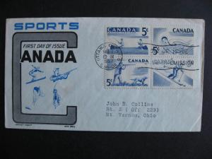 Canada sports set Sc 365-8 on Ken Boll, Cachet Craft FDC first day cover