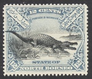 North Borneo Sc# 86 MH 1897-1900 12c Saltwater Crocodile