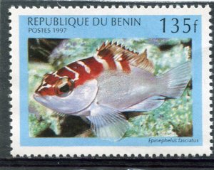 Benin 1997 FISH 1 value  Perforated Mint (NH)