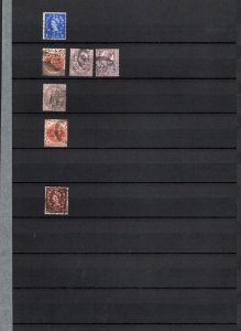 COLLECTION OF GB PERFINS ON DOUBLE SIDED PAGE