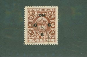 INDIA COCHIN ANGHAL 051a USED BIN $1.50