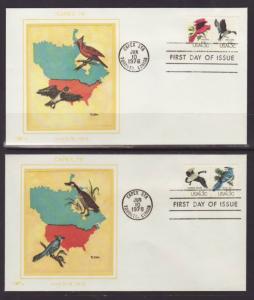 US 1757a-h Capex Animals 1978 Western Silk S/4 U/A FDC