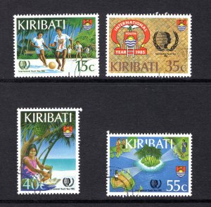 Kiribati  #460-463   VF, Used, International Youth Year, CV $4.10 .....  3310029