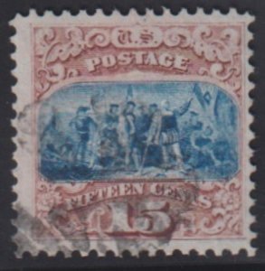 US 1869 Pictorials #118 Used F - VF Light Cancel - design totally clear, Cris...