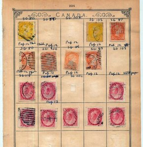 Canada S.America Caribbean P.Rico Early M&U on Old Pages(90+Items)(Mzt389 