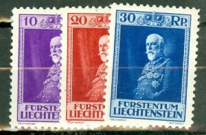 HO: Liechtenstein 111-3 MNH CV $180