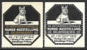 Germany 1912 Dog Exhibition in Nuremberg Cinderellas F/VF-H-