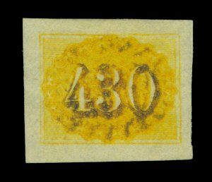 BRAZIL 1861 COLORIDOS  430reis red  Scott # 40 mint MH  XF