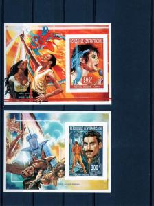 Central African 1995 M.Jackson/E.Presley/M.Monroe/Space 6 SS Imperforated MNH