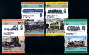 [63348] Grenadines of St. Vincent 1985 Railway train Eisenbahn Locomotives MNH