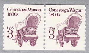 Single 3c Conestoga Wagon Shiny Gum US 2252a F-VF, MNH