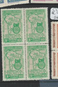 BOLIVIA (P0606B) A/M  SCC124 BL OF 4 ,  2 MNH