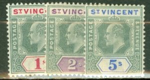 JI: St Vincent 71-9 mint CV $179; scan shows only a few