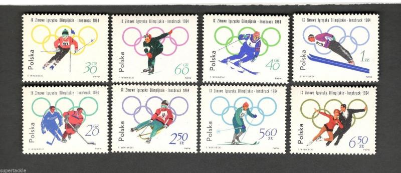 1964 Poland SC#1198-1205 Olympic Games MNH stamps