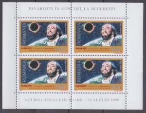 1999 Romania 5425KL Eclipse of the Sun - Pavarotti in Concert 10,00 €