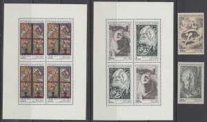 CZECHOSLOVAKIA Sc# CPL MNH 1902-6.1 MAX SVABINSKY PAINTINGS on 2 STAMPS + 2 S/S