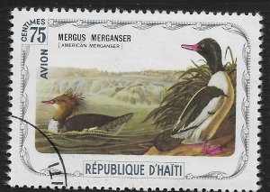 Haiti - Cinderella - 75c Birds - American Merganser ~ CTO