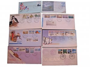 AUSTRALIA ANTARCTIC TERRITORY - FDCs -  1983-1990 - LOT OF 8       (aus55)