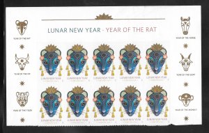 # 5428 Lunar New Year Rat Top Header Block of 10