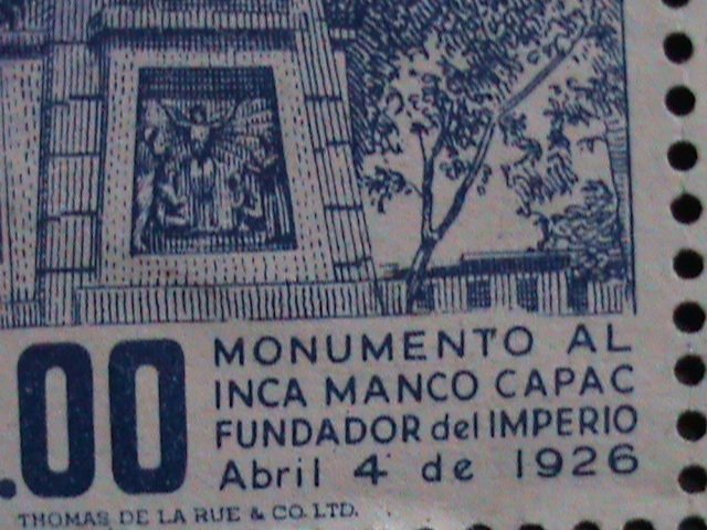 PERU 1962  SC#C189- MANCO CAPAC MONUMENT USED BLOCK  WE SHIP TO WORLD WIDE.