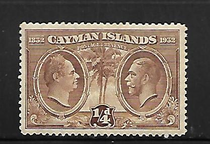 CAYMAN ISLANDS, 69, MINT HINGED, KING WILLIAM IV, KING GEORGE V