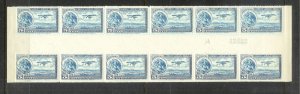 MEXICO Sc#C20 Gutter Block Strip of 12 stamps MINT NEVER HINGED