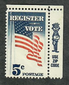 1249 Register to Vote MNH Zip Code single