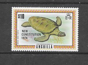 TURTLE - ANGUILLA #246 GREEN BACK TURTLE MNH