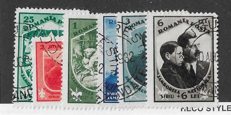 Romania Sc #B31-B36  set of 6 used VF