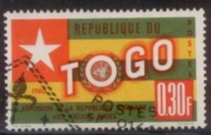 Togo 1961 Togo Flag and UN Emblem SC#386 Used