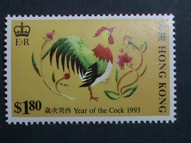 ​CHINA -HONG KONG STAMP 1993-SC# 665-8 YEAR OF THE LOVELY ROOSTER MNH .SET  VF
